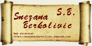 Snežana Berkolivić vizit kartica